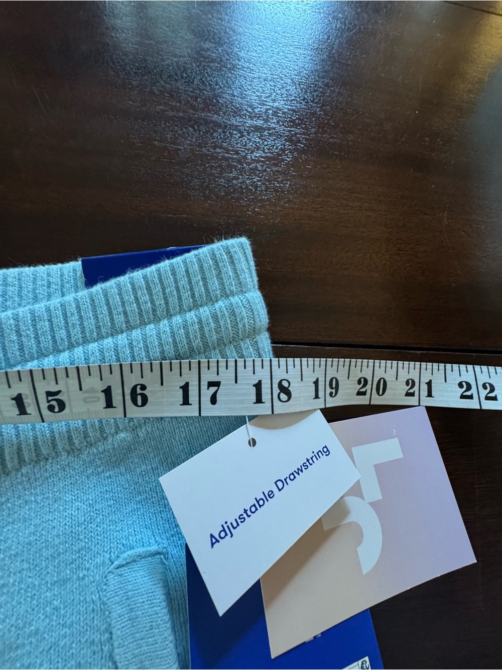JoyLab Light Blue Wide-Leg Drawstring sweater Track Pants - Picture 7 of 10